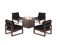 Thumbnail for Trex Eastport Modular 5-Piece Deep Seating Set with Square Fire Pit Table