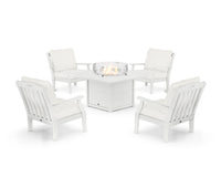 Thumbnail for Trex Yacht Club 5-Piece Deep Seating Set with Square Fire Pit Table