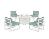 Thumbnail for Trex Eastport Modular 5-Piece Deep Seating Set with Round Fire Pit Table