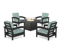 Thumbnail for Trex Rockport 5-Piece Deep Seating Set with Yacht Club Fire Pit Table