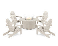 Thumbnail for Trex Cape Cod Adirondack 5-Piece Set with Round Fire Pit Table