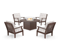 Thumbnail for Trex Yacht Club 5-Piece Deep Seating Set with Fire Pit Table