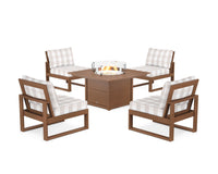 Thumbnail for Trex Eastport Modular 5-Piece Deep Seating Set with Square Fire Pit Table