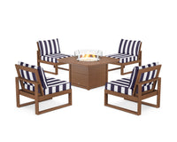 Thumbnail for Trex Eastport Modular 5-Piece Deep Seating Set with Yacht Club Fire Pit Table