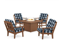 Thumbnail for Trex Cape Cod 5-Piece Deep Seating Set with Fire Pit Table