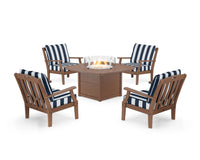 Thumbnail for Trex Yacht Club 5-Piece Deep Seating Set with Fire Pit Table