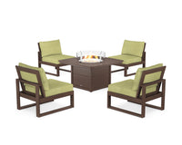 Thumbnail for Trex Eastport Modular 5-Piece Deep Seating Set with Yacht Club Fire Pit Table