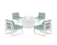 Thumbnail for Trex Eastport Modular 5-Piece Deep Seating Set with Yacht Club Fire Pit Table