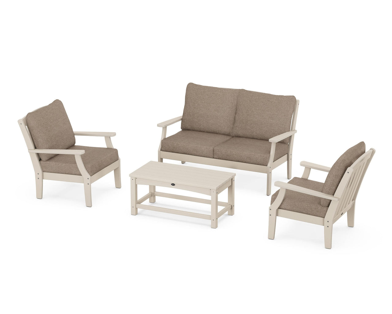 Trex Yacht Club 4-Piece Deep Seating Chair Set - Sand Castle