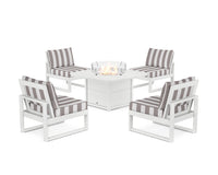 Thumbnail for Trex Eastport Modular 5-Piece Deep Seating Set with Yacht Club Fire Pit Table