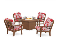 Thumbnail for Trex Cape Cod 5-Piece Deep Seating Set with Fire Pit Table