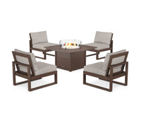 Thumbnail for Trex Eastport Modular 5-Piece Deep Seating Set with Square Fire Pit Table