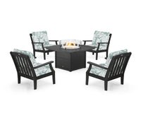 Thumbnail for Trex Yacht Club 5-Piece Deep Seating Set with Square Fire Pit Table