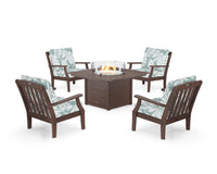 Thumbnail for Trex Yacht Club 5-Piece Deep Seating Set with Square Fire Pit Table