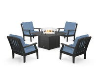 Thumbnail for Trex Yacht Club 5-Piece Deep Seating Set with Square Fire Pit Table