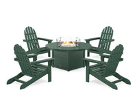 Thumbnail for Trex Cape Cod Adirondack 5-Piece Set with Round Fire Pit Table