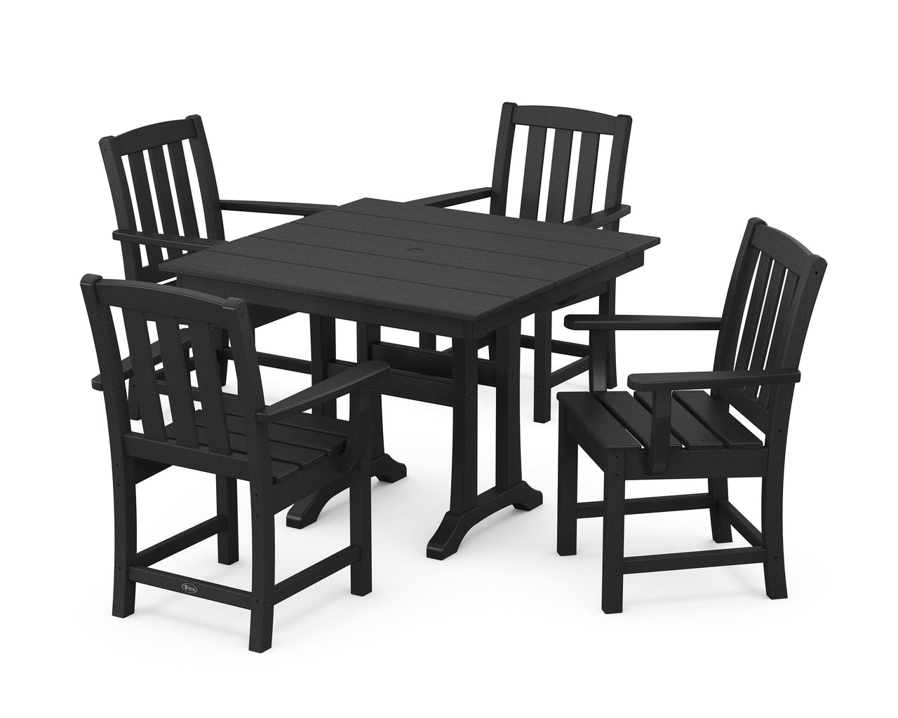 Trex Cape Cod 5-Piece Farmhouse Dining Set with Trestle Legs
