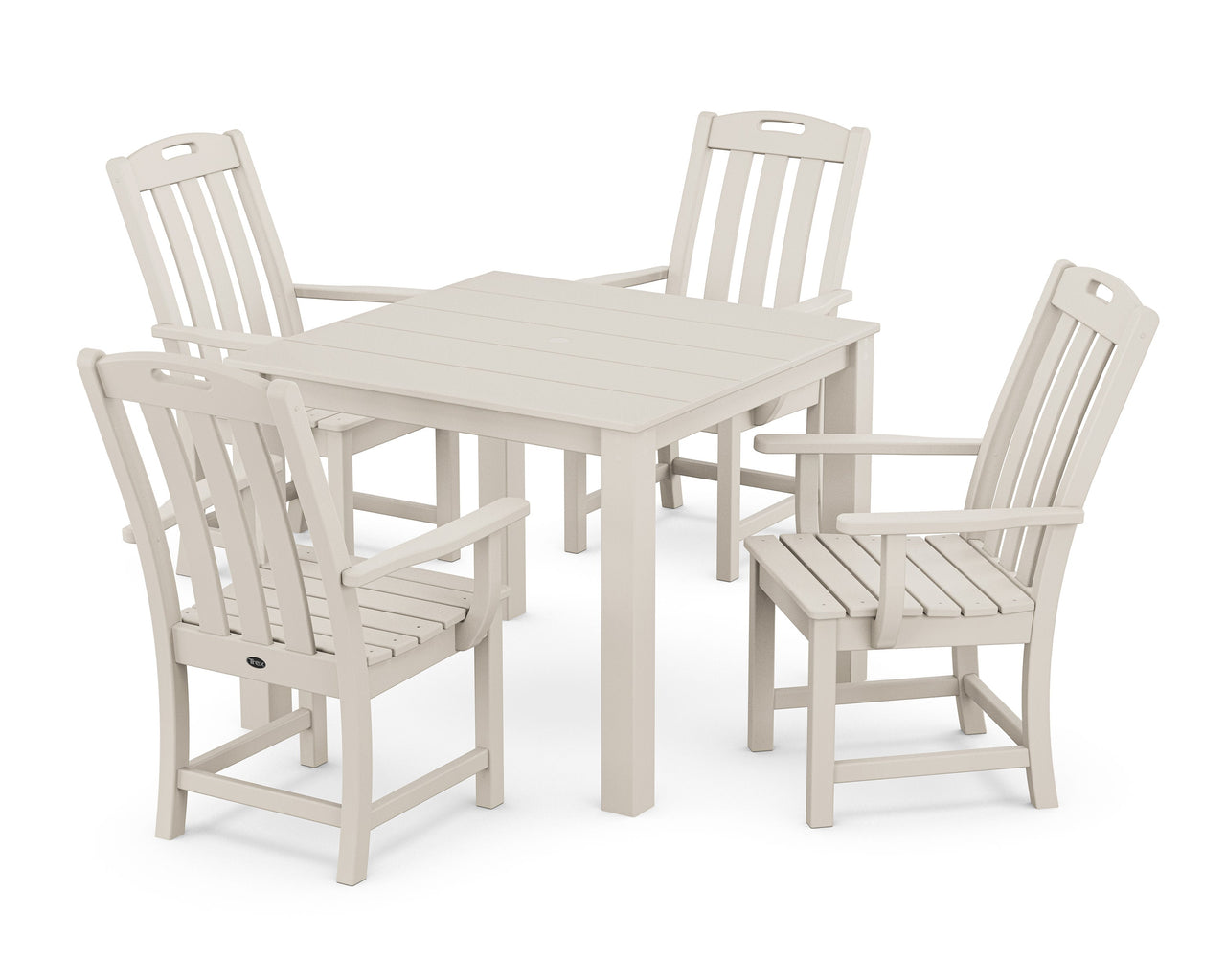 Trex Yacht Club 5-Piece Parsons Dining Set - Sand Castle