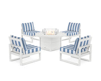 Thumbnail for Trex Eastport Modular 5-Piece Deep Seating Set with Round Fire Pit Table
