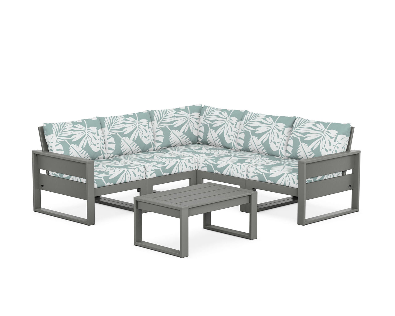 Trex Eastport 6-Piece Deep Seating Sectional + Coffee Table Set