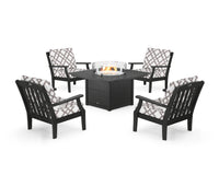 Thumbnail for Trex Yacht Club 5-Piece Deep Seating Set with Square Fire Pit Table
