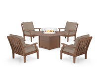 Thumbnail for Trex Yacht Club 5-Piece Deep Seating Set with Fire Pit Table