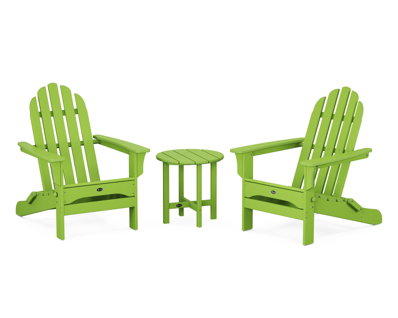 Trex Cape Cod Folding Adirondack Set with Side Table