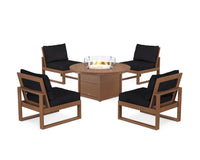 Thumbnail for Trex Eastport Modular 5-Piece Deep Seating Set with Round Fire Pit Table