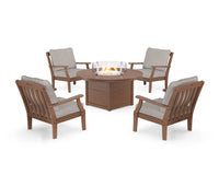 Thumbnail for Trex Yacht Club 5-Piece Deep Seating Set with Round Fire Pit Table