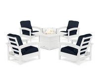 Thumbnail for Trex Rockport 5-Piece Deep Seating Set with Square Fire Pit Table