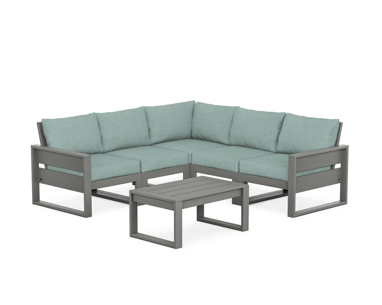 Trex Eastport 6-Piece Deep Seating Sectional + Coffee Table Set