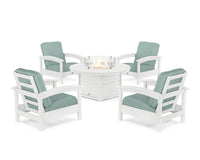 Thumbnail for Trex Rockport 5-Piece Deep Seating Set with Round Fire Pit Table