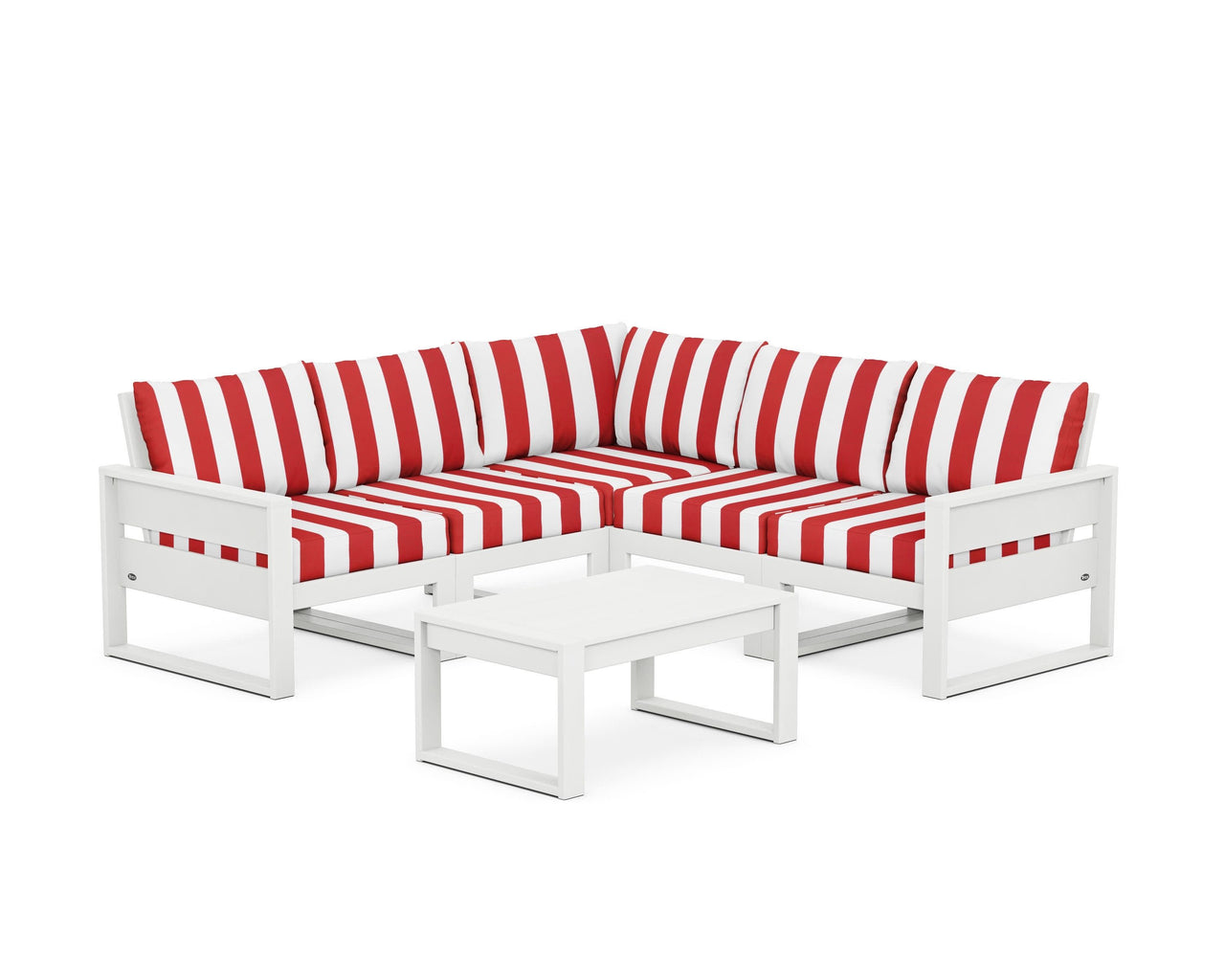 Trex Eastport 6-Piece Deep Seating Sectional + Coffee Table Set