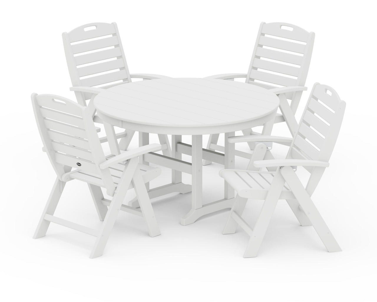 Trex Yacht Club Highback 5-Piece Round Dining Set