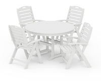 Thumbnail for Trex Yacht Club Highback 5-Piece Round Dining Set
