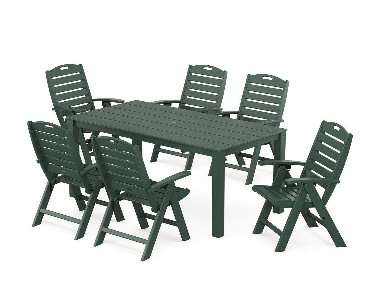 Trex Yacht Club Highback Chair 7-Piece Parsons Dining Set