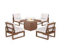 Thumbnail for Trex Eastport Modular 5-Piece Deep Seating Set with Yacht Club Fire Pit Table