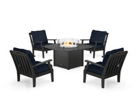 Thumbnail for Trex Yacht Club 5-Piece Deep Seating Set with Square Fire Pit Table