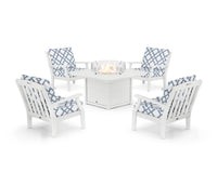 Thumbnail for Trex Yacht Club 5-Piece Deep Seating Set with Fire Pit Table