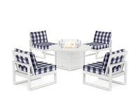 Thumbnail for Trex Eastport Modular 5-Piece Deep Seating Set with Round Fire Pit Table