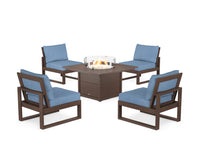 Thumbnail for Trex Eastport Modular 5-Piece Deep Seating Set with Square Fire Pit Table