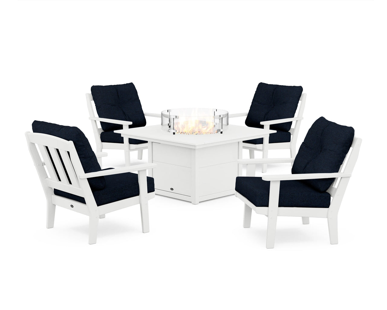 Trex Cape Cod 5-Piece Deep Seating Set with Fire Pit Table