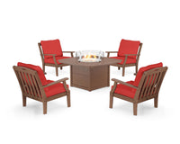 Thumbnail for Trex Yacht Club 5-Piece Deep Seating Set with Fire Pit Table