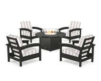 Thumbnail for Trex Rockport 5-Piece Deep Seating Set with Round Fire Pit Table