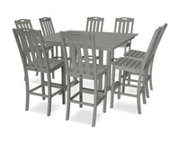 Thumbnail for Trex Yacht Club 9-Piece Farmhouse Trestle Side Chair Bar Set