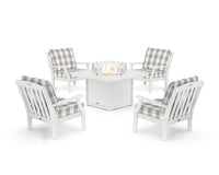 Thumbnail for Trex Yacht Club 5-Piece Deep Seating Set with Fire Pit Table