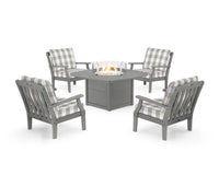 Thumbnail for Trex Yacht Club 5-Piece Deep Seating Set with Fire Pit Table