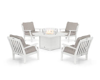 Thumbnail for Trex Yacht Club 5-Piece Deep Seating Set with Fire Pit Table