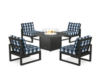 Thumbnail for Trex Eastport Modular 5-Piece Deep Seating Set with Yacht Club Fire Pit Table