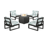 Thumbnail for Trex Eastport Modular 5-Piece Deep Seating Set with Yacht Club Fire Pit Table